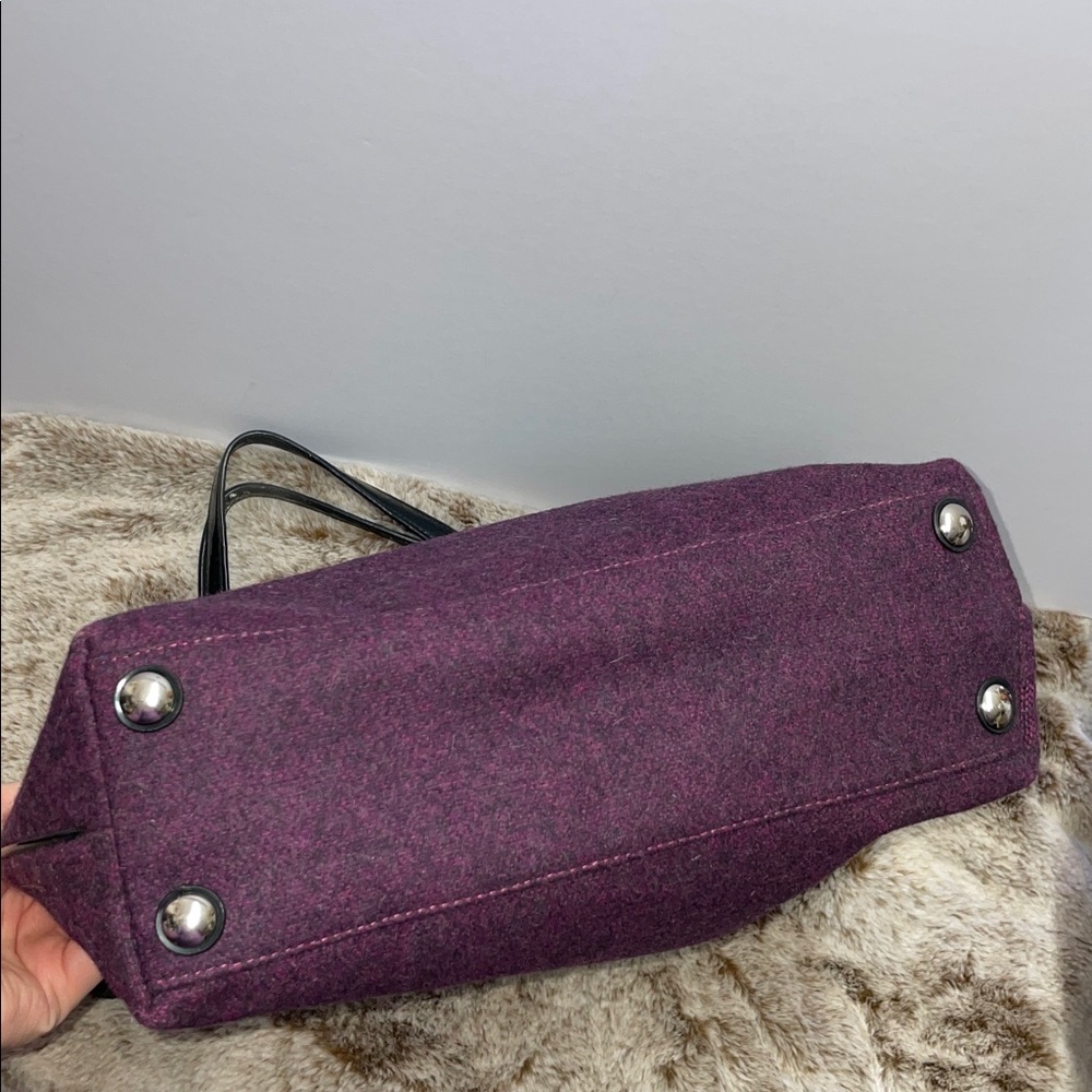 Coach Signature Stripe N/S Wool Tote - Picture 10 of 16